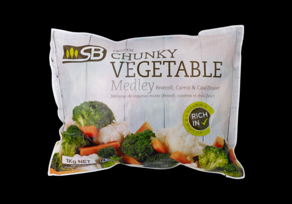 1kg - Frozen Chunky Vegetable Medley